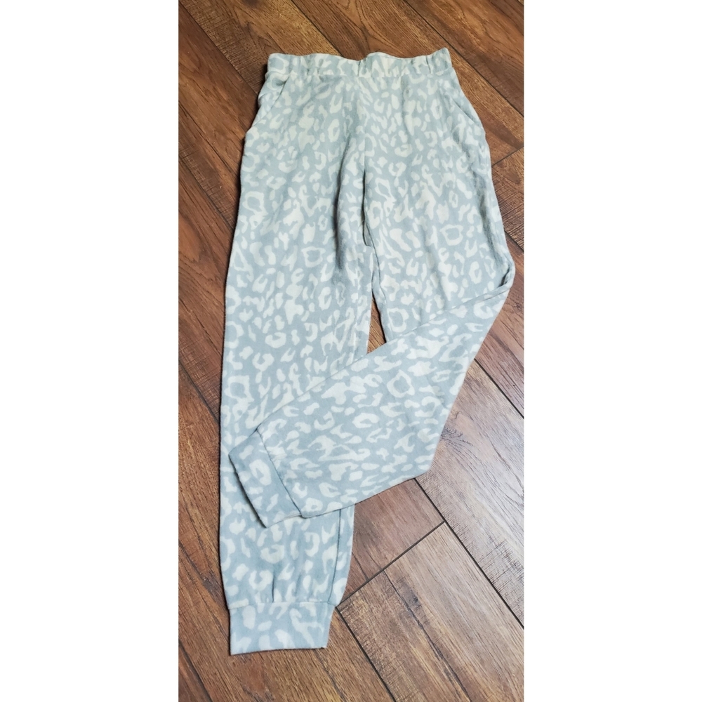 Grey Leopard Joggers